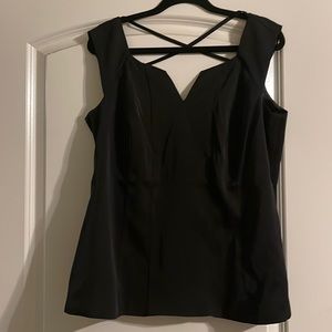 Black city chic top size 14